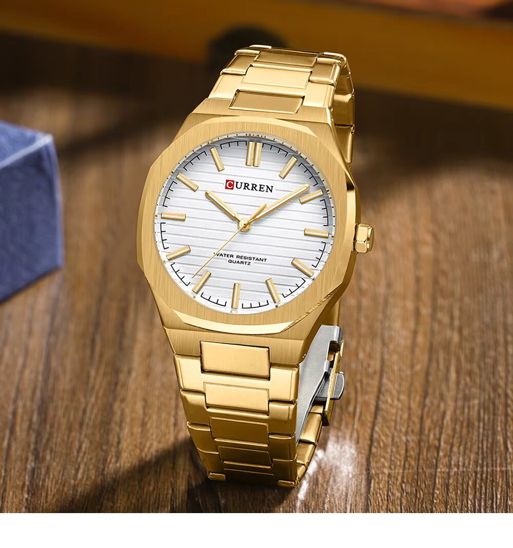 CURREN 8456 NEW gold white